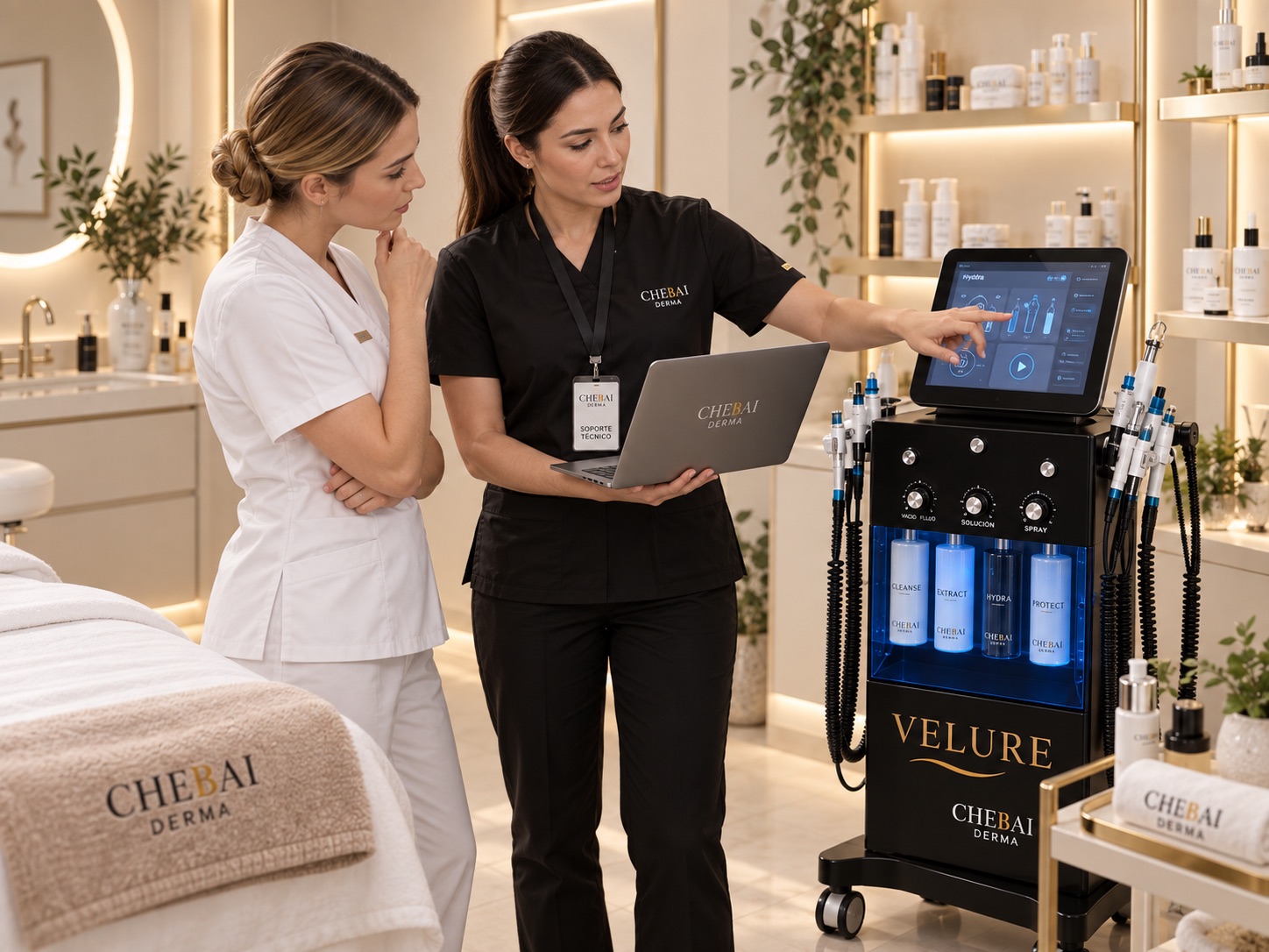 Formación práctica con aparatología CHEBAI DERMA